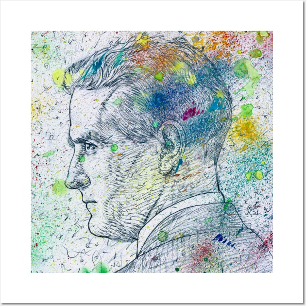 F. SCOTT FITZGERALD - watercolor portrait .2 Wall Art by lautir